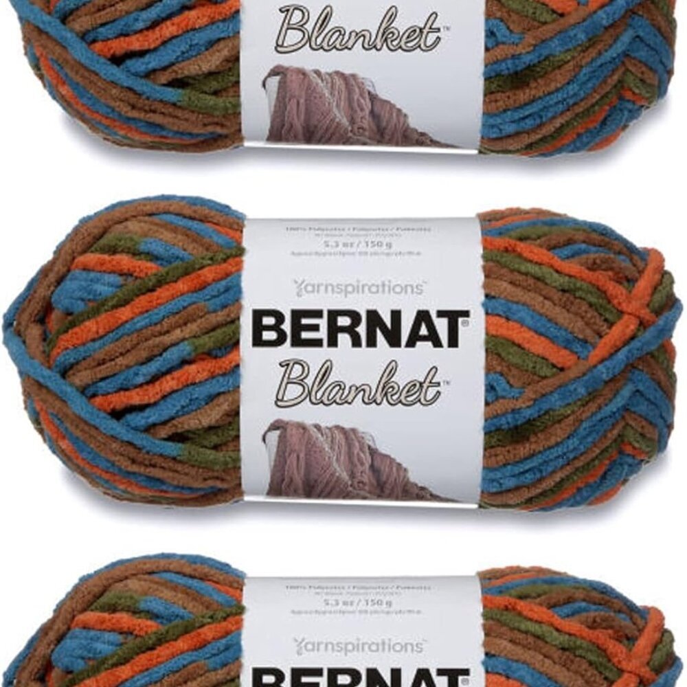 Blanket Cozy Cabin Yarn - 3 Pack of 150g/5.3oz - Polyester - 6 Super Bulky - 108
